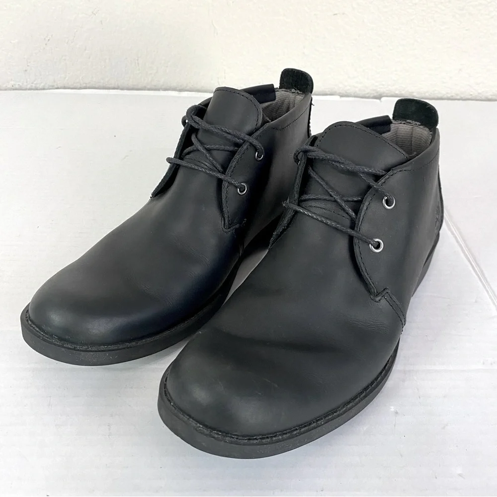 Timberland Black Leather City Lite Chukka Boots Size 7.5